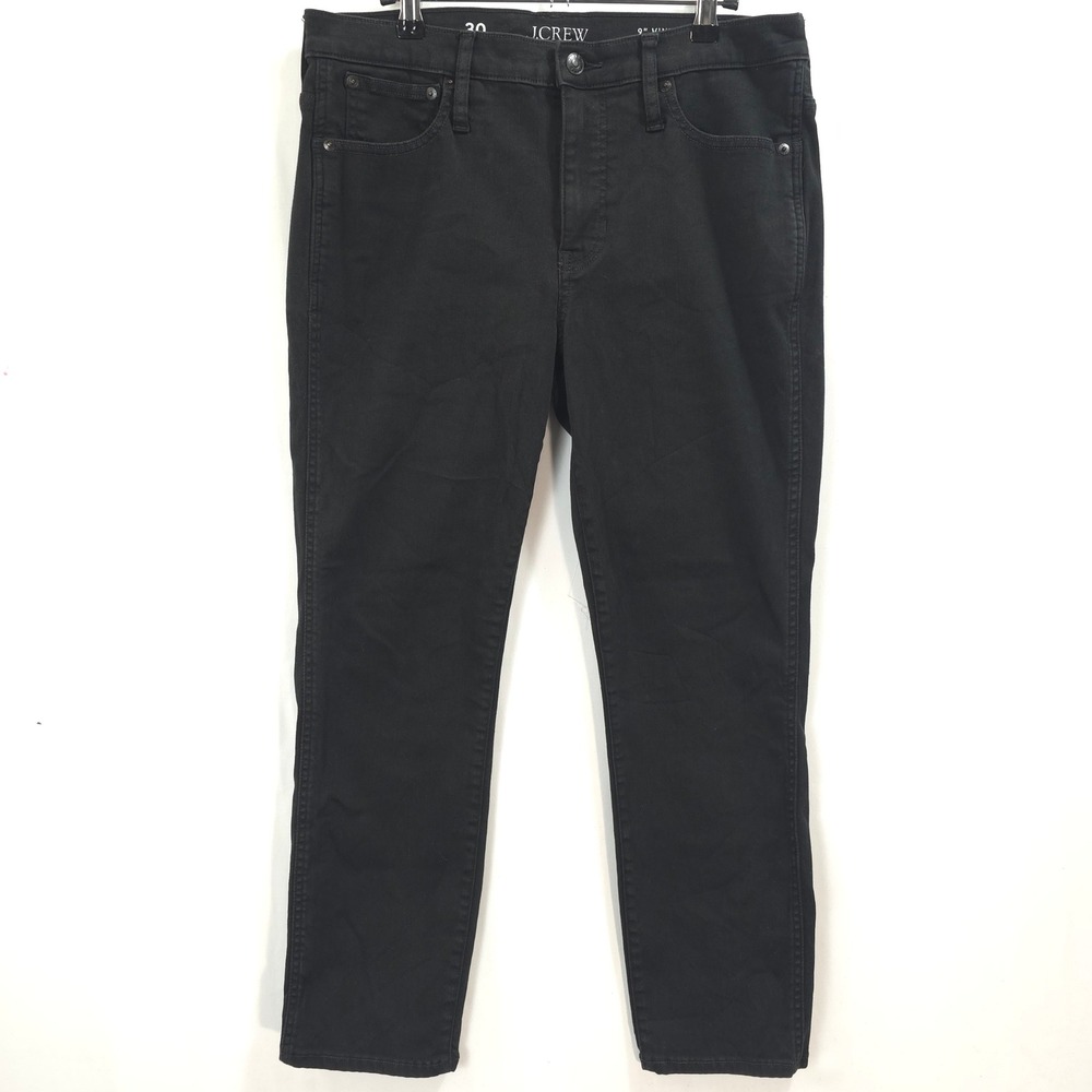 J.Crew Jeans 9" Vintage Slim Straight Black Women 30 Minimalist Classic Grunge‎